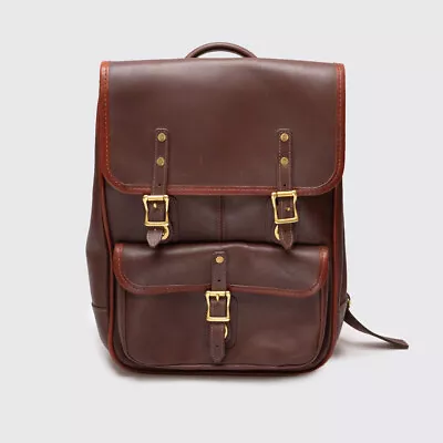 J.W. Hulme Bag Brown Leather Backpack Made In U.S.A. • $295