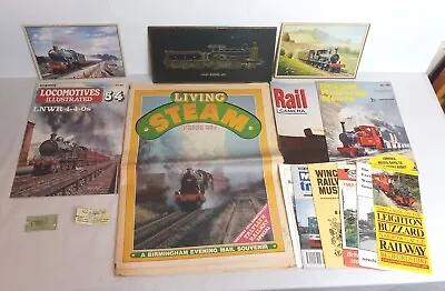 Vintage Railway Memorabilia JobLot Bundle. Magazines Tickets & More • £12.95