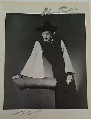 1946 Women's Maurice Rentner Dress Portia Sleeve Inspired Old Vic Repertory Ad • $9.99