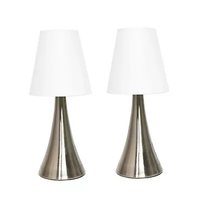 Valencia 2 Pack Mini Touch Table Lamp Set With Fabric Shades • $17.34