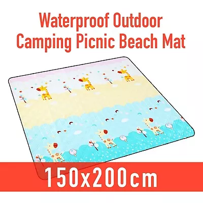 150x200cm Waterproof Picnic Beach Mat Outdoor Camping Aluminum Film AU Wty • $19.95