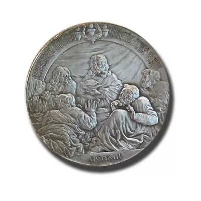 1913 Malta Eucharistic Congress Medal Silver 45mm • $163