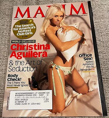 MAXIM Magazine March 2007 #111 Christina Aguilera The Art Of Seduction • $12.95