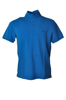 Sun68 Classic Half Sleeve Polo Shirt With Writing Behind The Neck 17101-81-SKYBL • $106.27