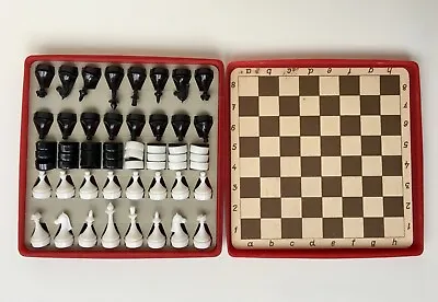 Vintage USSR Mini Tiny Pocket Travel Magnetic Chess+ Checkers Kievplastmass • $44.99