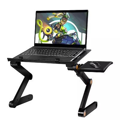 Adjustable Laptop Stand With Fan Portable Tablet Desktop Holder Office Support • £21.99