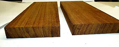  Two Exotic Sanded Teak Knife Scales Pistol Wood Lumber ~6 X 2 X 1/2   • $19.95