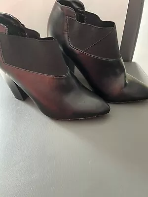 £8.95 • Buy Red Herring High Heel Ankle Boots Size 5 Block Heel Black Slightly Marked