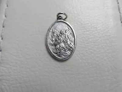 Vintage Archangel Saint Michael Medal Prayer Protection Pendant 3/4 Inch • $11.95