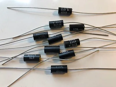 10pc Polypropylene Film Capacitor MKP KP80S 330pF 400V 10% Axial STK  • $4