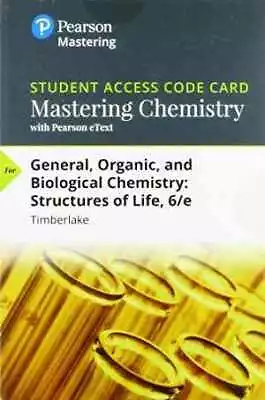 Mastering Chemistry With - Printed Access Code By Timberlake Karen C. - New A • $78.65