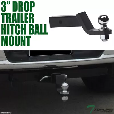 Topline 2.75  Drop Trailer Tow Hitch Loaded Ball Mount W/2  Receiver For Jeep • $40