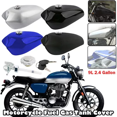 Gallon Gas Fuel Tank + Cap Keys +Switchfor Honda CG 125 250 CB Cafe Racer 9L 2.4 • $231.84