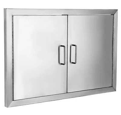 $40 • Buy BBQ Access Door Outdoor Kitchen Doors Stainless Steel Double Grill Door 19 X28 
