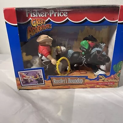 Vintage 1996 Fisher-Price Great Adventures  Rustlers Roundup  MIB #77063 • $15.99