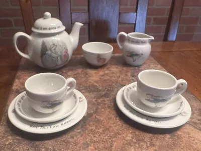 10 Piece Wedgewood Beatrix Potter Peter Rabbit Nursery Tea Set England • $75