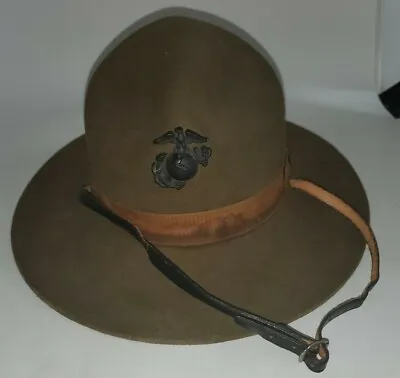 Wool Military Campaign Hat Drill Instructor Hat Mountie Ranger  6 3/4 • $100