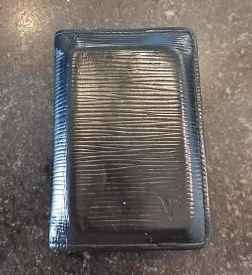 Louis Vuitton Epi Leather Pocket/Card Organizer Black Used *Rip+See Photos *CoA • $105.99