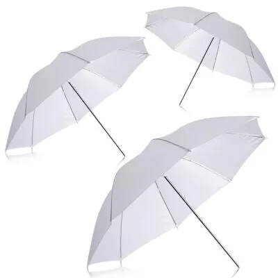 Neewer 3-Pack 33 Inches Studio Lighting Flash Translucent White Soft Umbrella • $28.49