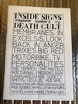 £20 • Buy Inside Signs #5 - 1984 Indie/alternative Rock Fanzine (Blackpool)