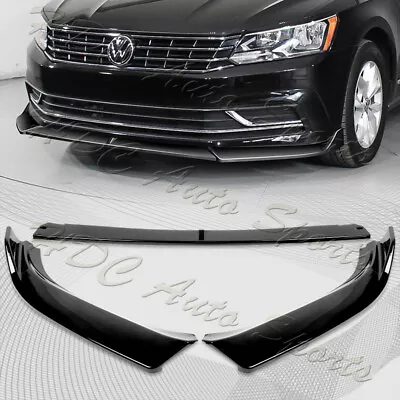 For 2016-2019 Volkswagen Passat Painted Black Front Bumper Splitter Spoiler Lip • $82.99