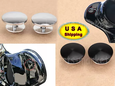 Chrome/Black Inner Fairing Mirror Plugs For Harley Batwing 96-22 Tri Glide 09-22 • $11.98