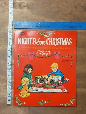 Vintage 1968 Whitman The Night Before Christmas Press-out Scene Book Read • $15.50