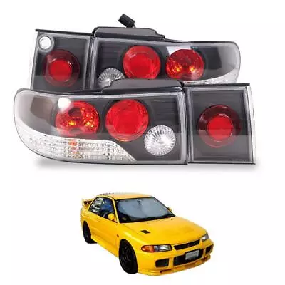 Tail Lamp Lights Black Clear Len Pair For Mitsubishi Lancer E-car Ecar 1991-1995 • $343.79