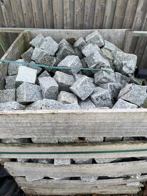 £450 • Buy Silver Grey Granite Setts Cobbles Pavers Slabs Blocks Stone Decking Accessories