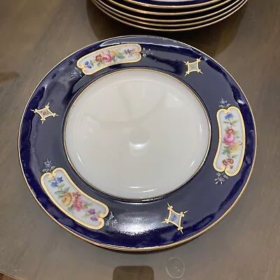 (6) Minton Tiffany & Co 10 1/4  Porcelain Dinner Plates H3402 • $180