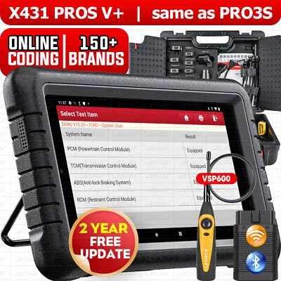 Launch X431 PROS V+ PRO3S OBD2 Scanner Key Programmer Full System Bidirectional • $709