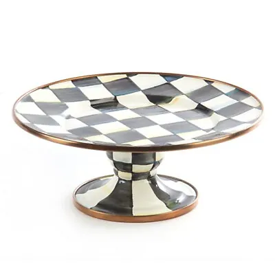 MacKenzie-Childs Courtly Check Enamel Pedestal Food Service Ware Platter - Mini • $68