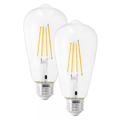 ST19 Dusk To Dawn LED Edison Light Bulb 60 Watt Equivalent 800 Lumens 2700K • $16.18