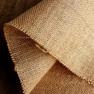 Hessian Natural Fine Jute Burlap Fabric Sack Cloth Art Craft Material 58  Meter • £5.99