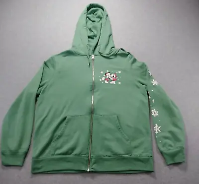 Disney Mickey & Minnie Mouse Green Full Zip Jacket Women’s Size M • $17.99
