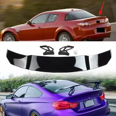 GTStyle Rear Boot Trunk Racing Spoiler Wing Universal Gloss Black For Mazda RX-8 • $110.79