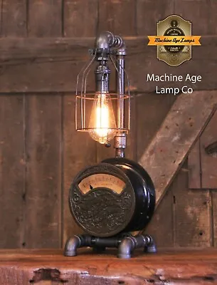 Steampunk Industrial Machine Age Lamp Whitney C1900  Electrical Meter Table Lamp • $479.99