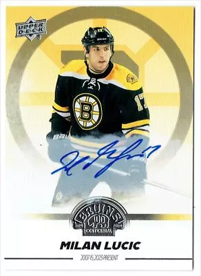 2023-24 Upper Deck Boston Bruins Centennial Autograph Group B Milan Lucic #46 • $1186.62