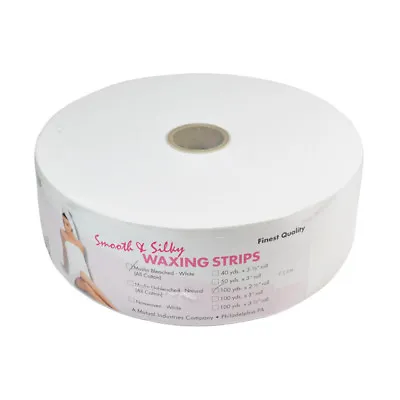 2-1/2  X 100 Yard Smooth & Silky Bleached Muslin Waxing Strips Roll  • $29.99