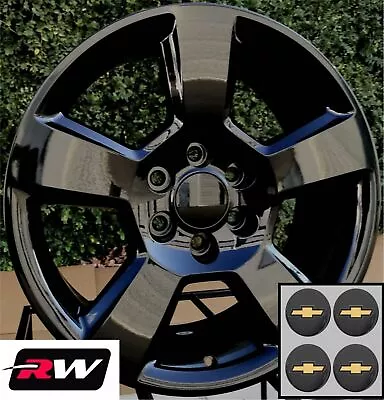 20 X9  Inch Chevy Silverado 1500 OEM Specs Wheels 5652 Gloss Black Rims 6x139.7 • $1109.25