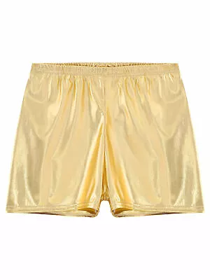 Women Shiny Metallic Shorts High Waist Rave Festival Disco Booty Dance Hot Pants • £5.63