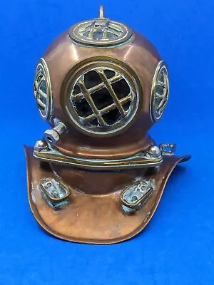 Vintage Decorative Miniature 7  Copper & Brass Scuba Diver's Helmet • $39.99