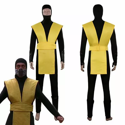 Mortal Kombat Scorpion Cosplay Costume Halloween Outfit Full Set • $37.99