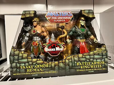 Mattel MOTU Classics Snake Armor He-Man Battle Armor King Hssss 2 Pack W/mailer • $130