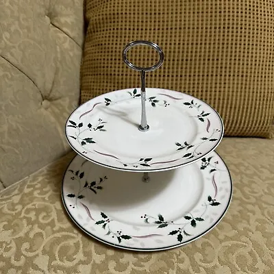 Mikasa Holiday Splendor 2 TIER Tidbit Dessert Server • $29.99