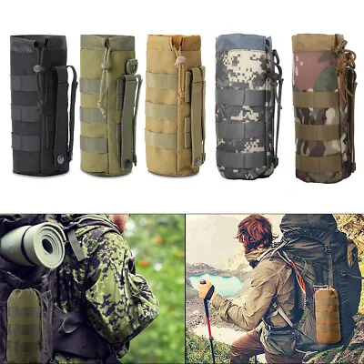 Tactical Molle Water Bottle Bag Pouch For Military Water Bottle Kettle Carrier • $9.99