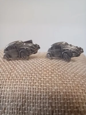 £9.88 • Buy Volkswagon Vintage Beetle Cuff Links Silver Tone