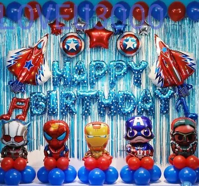 $19.99 • Buy Avengers Party Supplies Avengers Birthday Decorations Superhero Balloons Set
