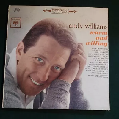 Andy Williams - Warm And Willing (Vinyl LP 1962) Columbia CS 8679 STEREO  • $3.99