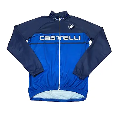 Castelli Full Zip Cycling Jacket Blue Men’s Size XL Long Sleeve • $24.95